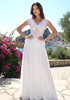 Feather Lace A Line Maxi Dress White