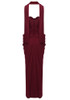 Strapless Draped Maxi Dress Burgundy