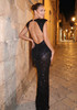 Sequin Backless Maxi Dress Black