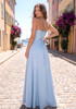Bustier A Line Corset Maxi Dress Blue