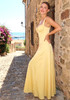 Bustier A Line Corset Maxi Dress Yellow