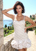 Crystal Embellished Bubble Dress White