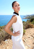 Sequin Detail Draped Two Piece Maxi Dress White
