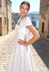 Short Sleeve A Line Maxi Dress White