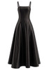 Short Sleeve A Line Maxi Dress Black