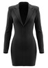 Long Sleeve Blazer Dress Black