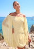Draped Bardot Dress Yellow