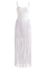 Tassel Detail Maxi Dress White