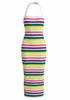 Halter Striped Maxi Dress