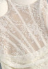 Strapless Draped Lace Bustier Maxi Dress Ivory