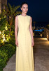 Crystal Embellished A Line Maxi Dress Yellow