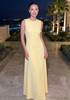 Crystal Embellished A Line Maxi Dress Yellow