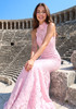 Halter Crochet Maxi Dress Pink
