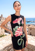 Floral Embroidered Dress Black