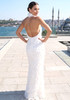Halter 3D Detail Maxi Dress White