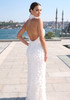 Halter 3D Detail Maxi Dress White