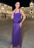 Petal Detail Tassel Maxi Dress Purple