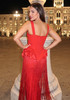 Petal Detail Tassel Maxi Dress Red