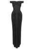 Bardot Draped Maxi Dress Black
