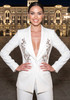 Sequin Detail Suit White