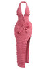 Halter Floral Detail Maxi Dress Pink