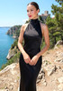 Halter Embellished Back Maxi Dress Black