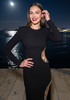 Long Sleeve Long Sequin Cut Out Maxi Dress Black
