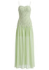 Floral A Line Maxi Dress Green