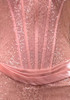Halter Lace Bustier Maxi Dress Pink