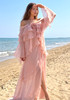 Bardot Floral Ruffle Maxi Dress Pink