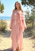 Bardot Floral Ruffle Maxi Dress Pink