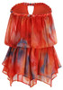 Strapless Braided A Line Dress Orange Red