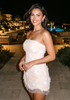 Strapless Floral Lace A Line Dress Ivory