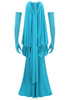 Bubble Detail Maxi Dress Blue