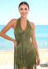 Halter Tassel Maxi Dress Green