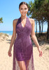 Halter Tassel Maxi Dress Purple