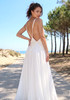 Plunging A Line Maxi Dress Ivory