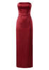 Cape Strapless Maxi Dress Burgundy