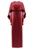 Cape Strapless Maxi Dress Burgundy