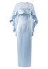 Cape Strapless Maxi Dress Light Blue