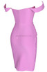 Bardot Bustier Draped Dress Pink