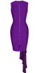 Draped Chiffon Detail Dress Purple