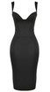 Corset Midi Dress Black