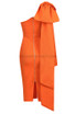 One Sleeve Midi Dress Orange