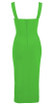 Draped Detail Bustier Midi Dress Green