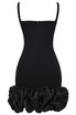 Puff Hem Dress Black