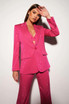 Sparkly Long Sleeve Three Piece Suit Hot Pink