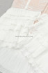 Lace Bustier Ruffle Midi Dress White Nude