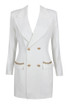 Long Sleeve Embellished Blazer Dress White