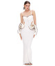 White Black Ruffle Dress main image 1
